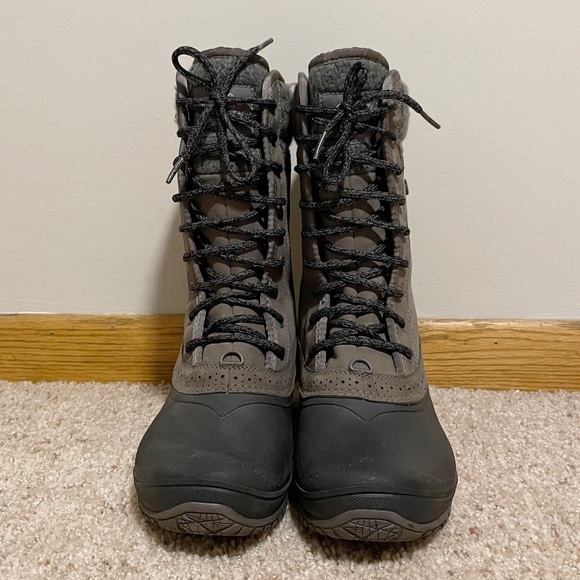 The North Face Shellista II Tall Winter Boot Gray Waterproof Sz 8 Insulated 200g - Picture 2 of 5
